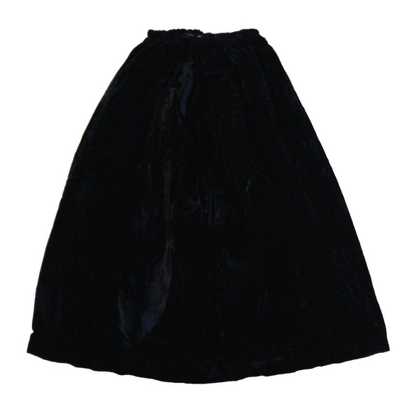 Basic Editions Dresses & Skirts - Vintage 90s Black Crushed Velvet Midi Skirt Size S M Gothic Goth Whimsigoth